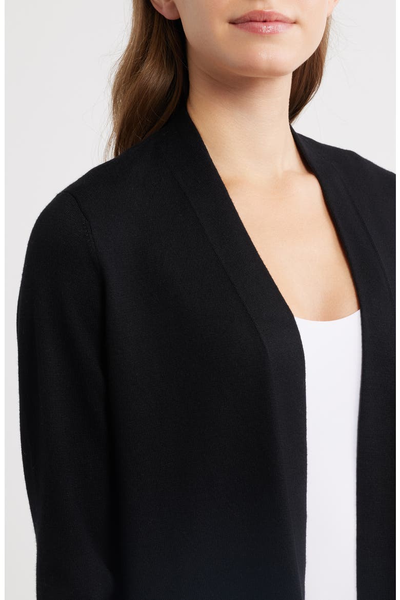 Chatham Open Front Cardigan, Alternate, color, BLACK