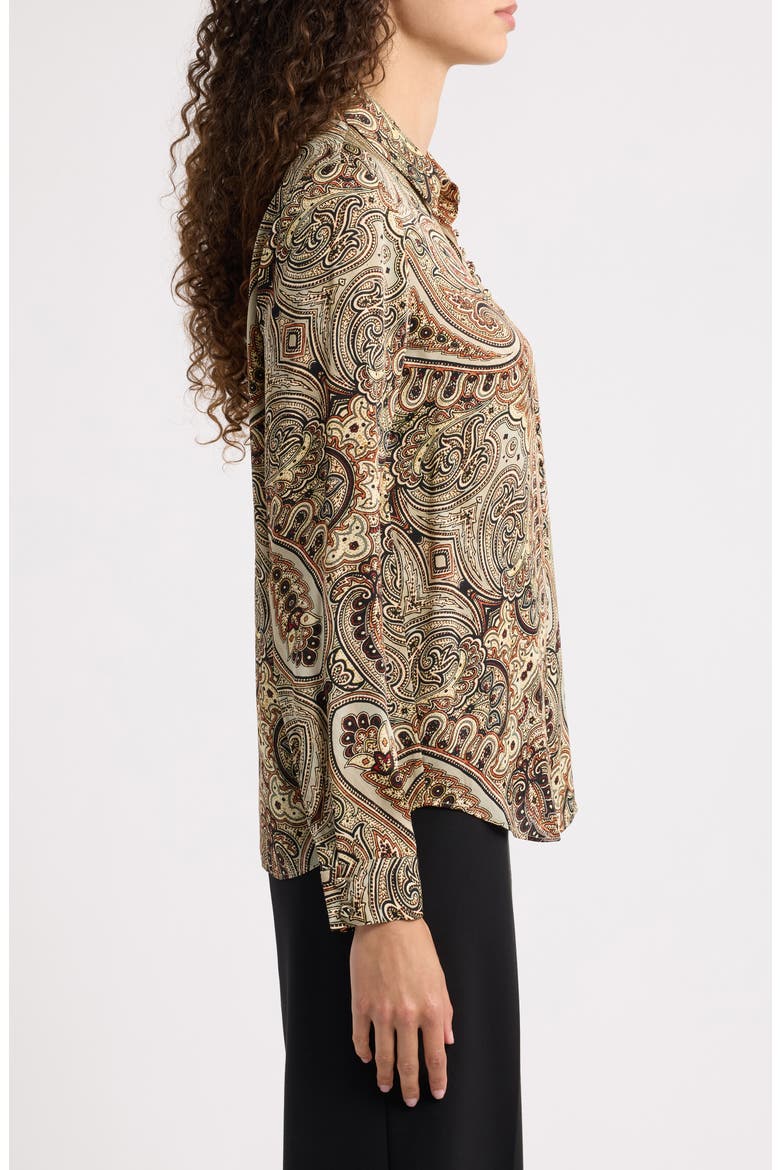 The Pria Silk Blend Printed Shirt, Alternate, color, FOLKLORE