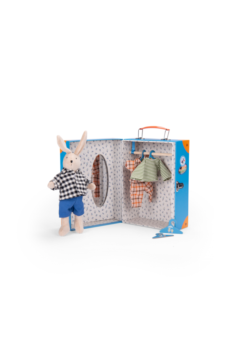 Sylvain Little Wardrobe Suitcase, The Big Family, Alternate, color, Blue