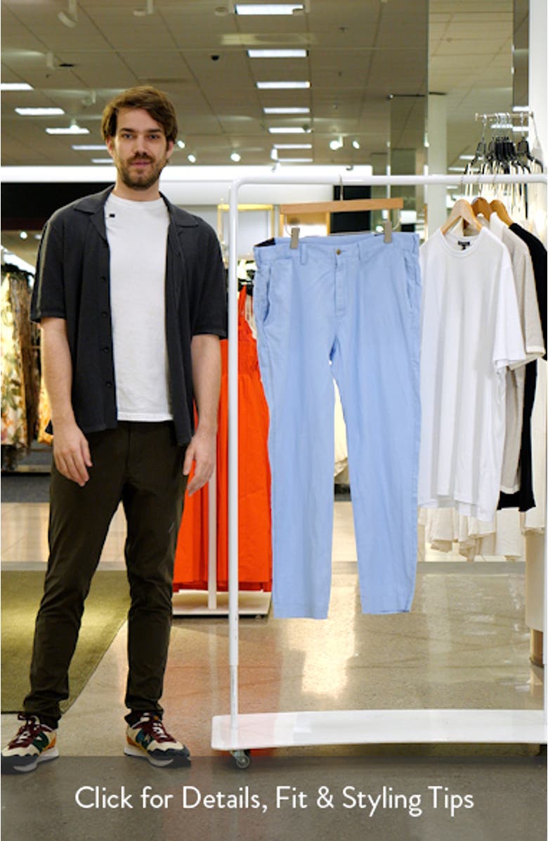 Straight Fit Linen & Cotton Pants, sales video thumbnail