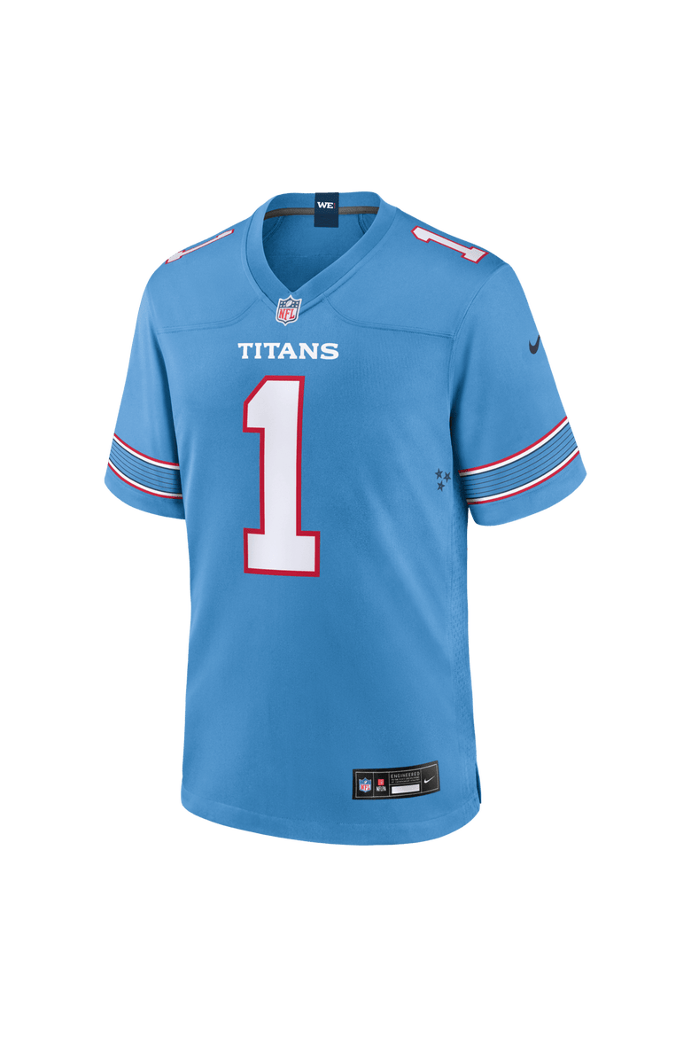Men's Nike Cameron Ward Light Blue Tennessee Titans Game Jersey, Alternate, color, Light Blue