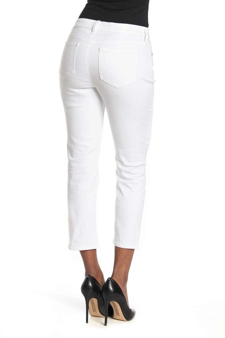 Sheri Mock Fly Stretch Ankle Jeans, Alternate, color, OPTIC WHITE