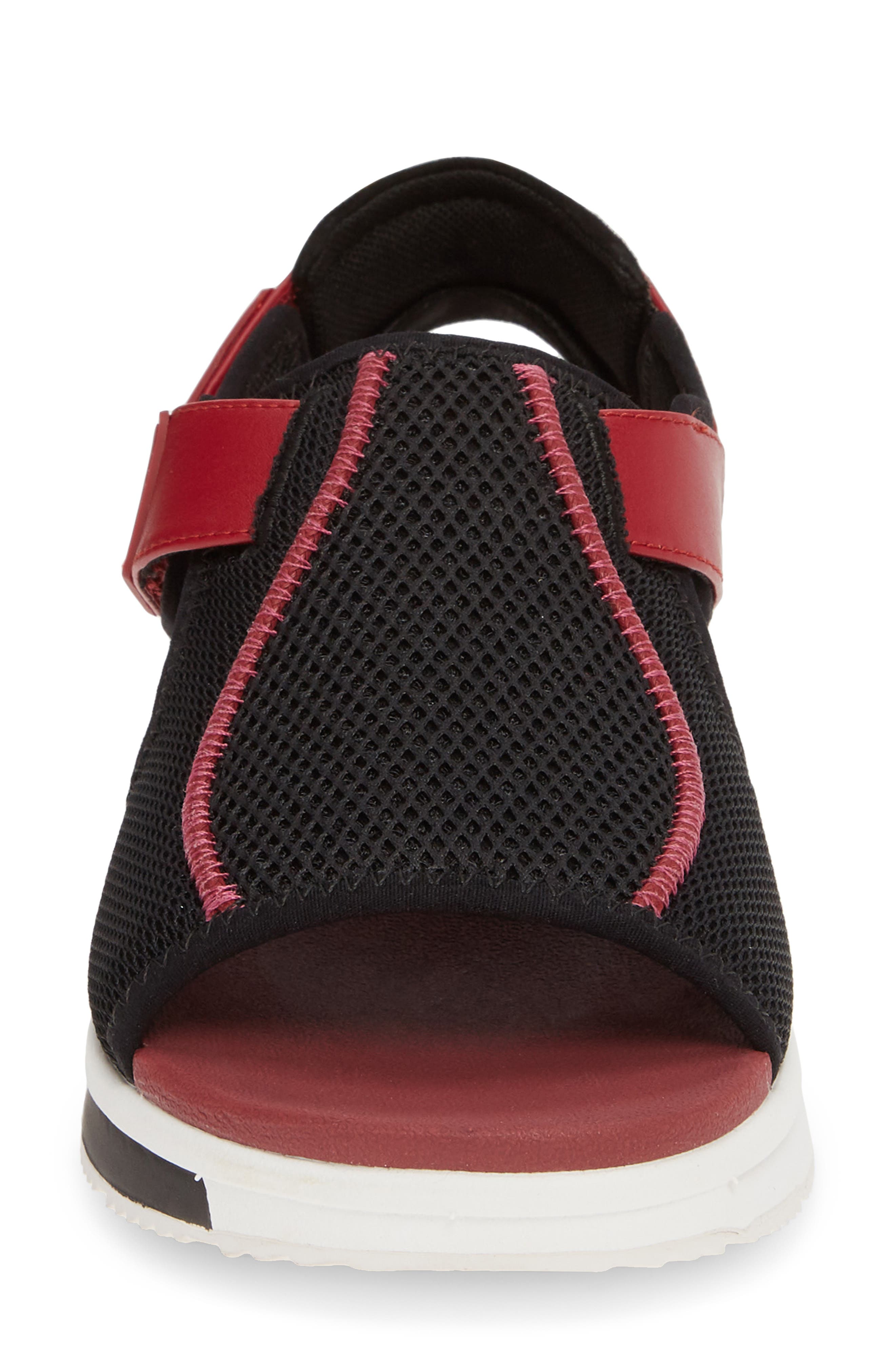 Alyssa Sandal, Alternate, color, FUCHSIA/ BLACK FABRIC