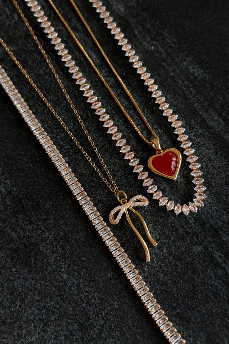 Sacred Heart Necklace, Alternate, color, Red Carnelian