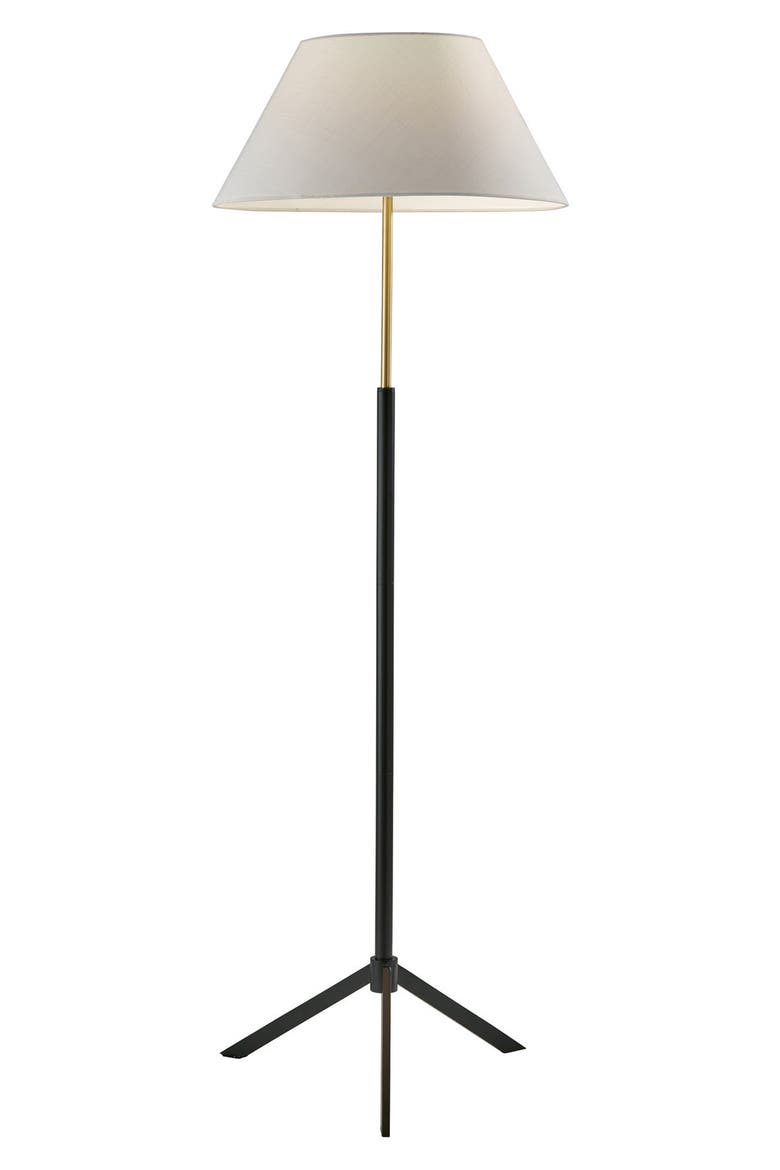 Harvey Floor Lamp, Main, color, BLACK W/ BRASS ACCENTS