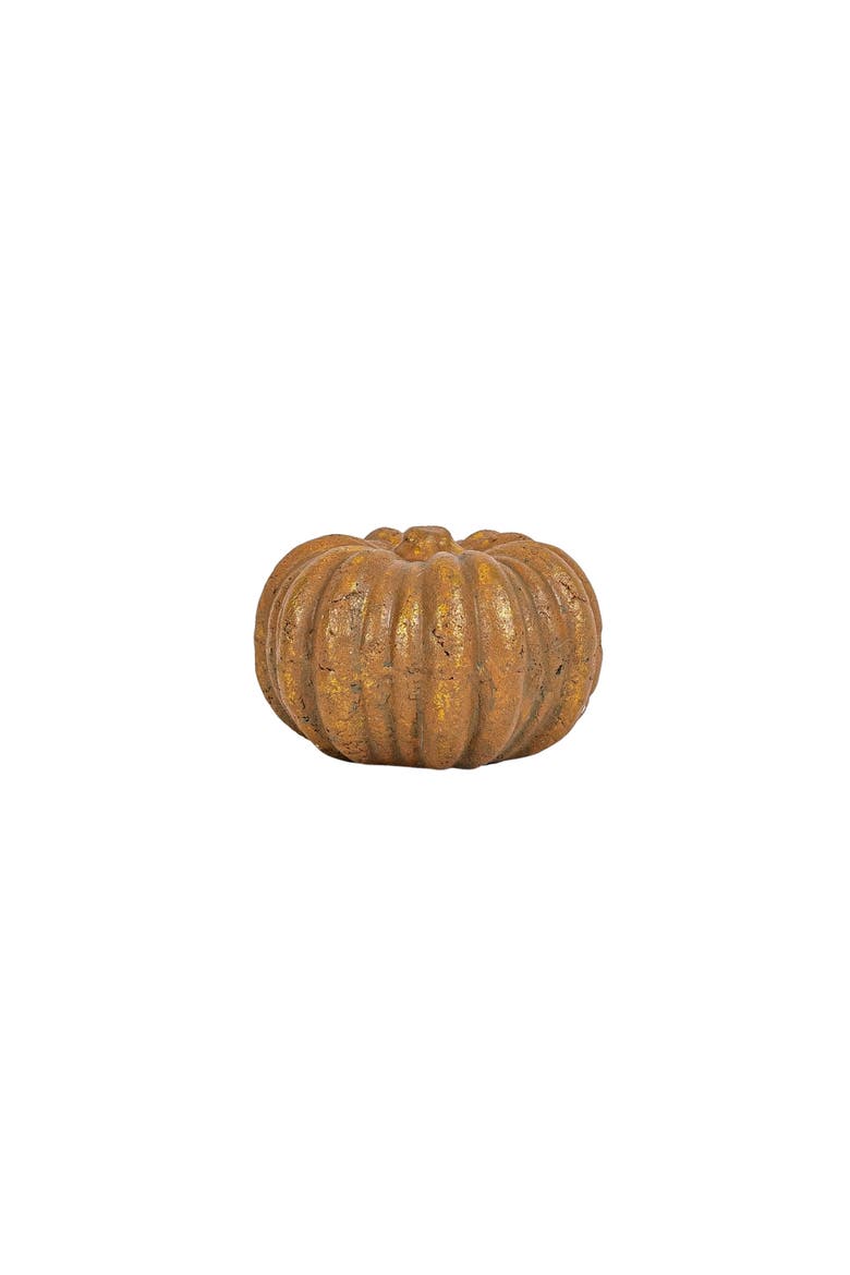 Terracotta Decorative Pumpkin, Main, color, Orange