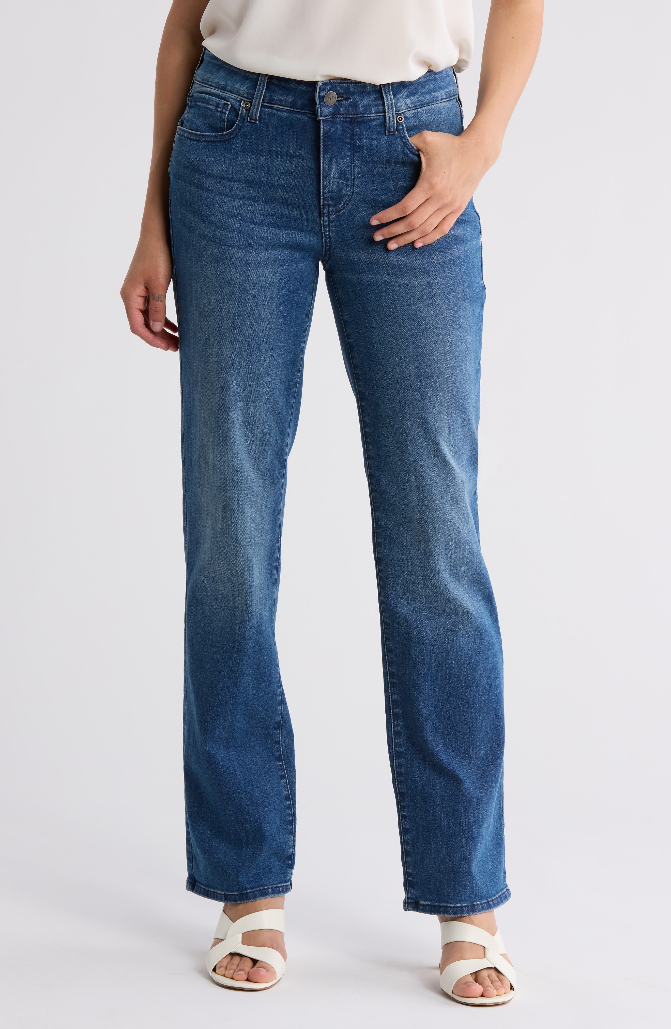 NYDJ Marilyn Straight Jeans Für Damen – Schlankmachende Pull-On Jeans Mit Lift-Tuck-Technologie