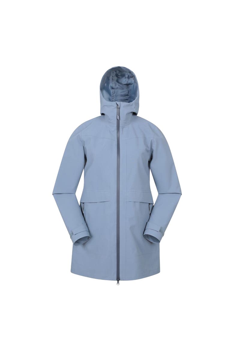 April Longline Waterproof Jacket, Main, color, Blue