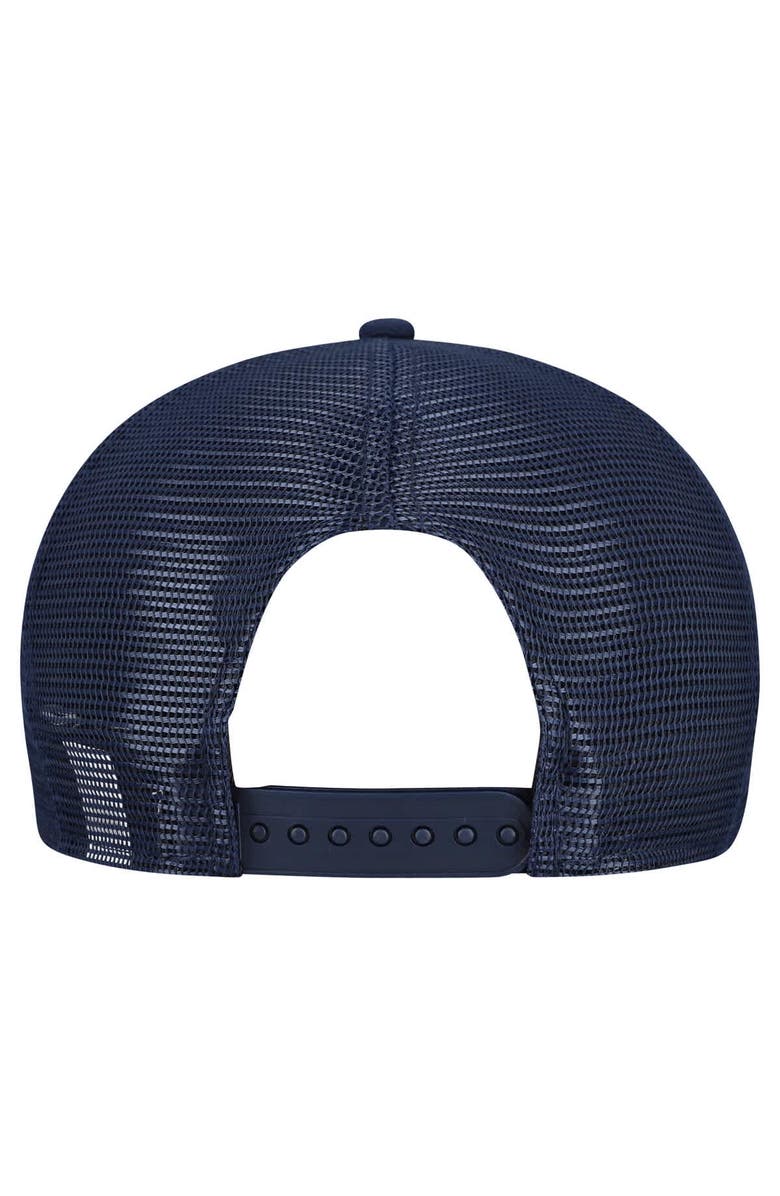 New Era Men's New Era Gray/Navy Seattle Seahawks Cork Split Panel 9FIFTY Trucker Snapback Hat, Alternate, color, Gray