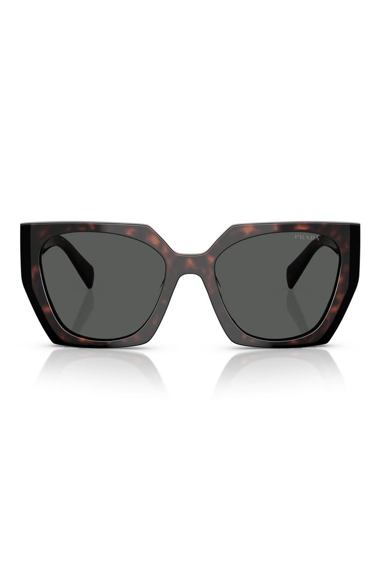 54mm Geometric Sunglasses, Main, color, BLACK GREY
