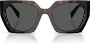 Prada 55mm Gradient Rectangular Sunglasses