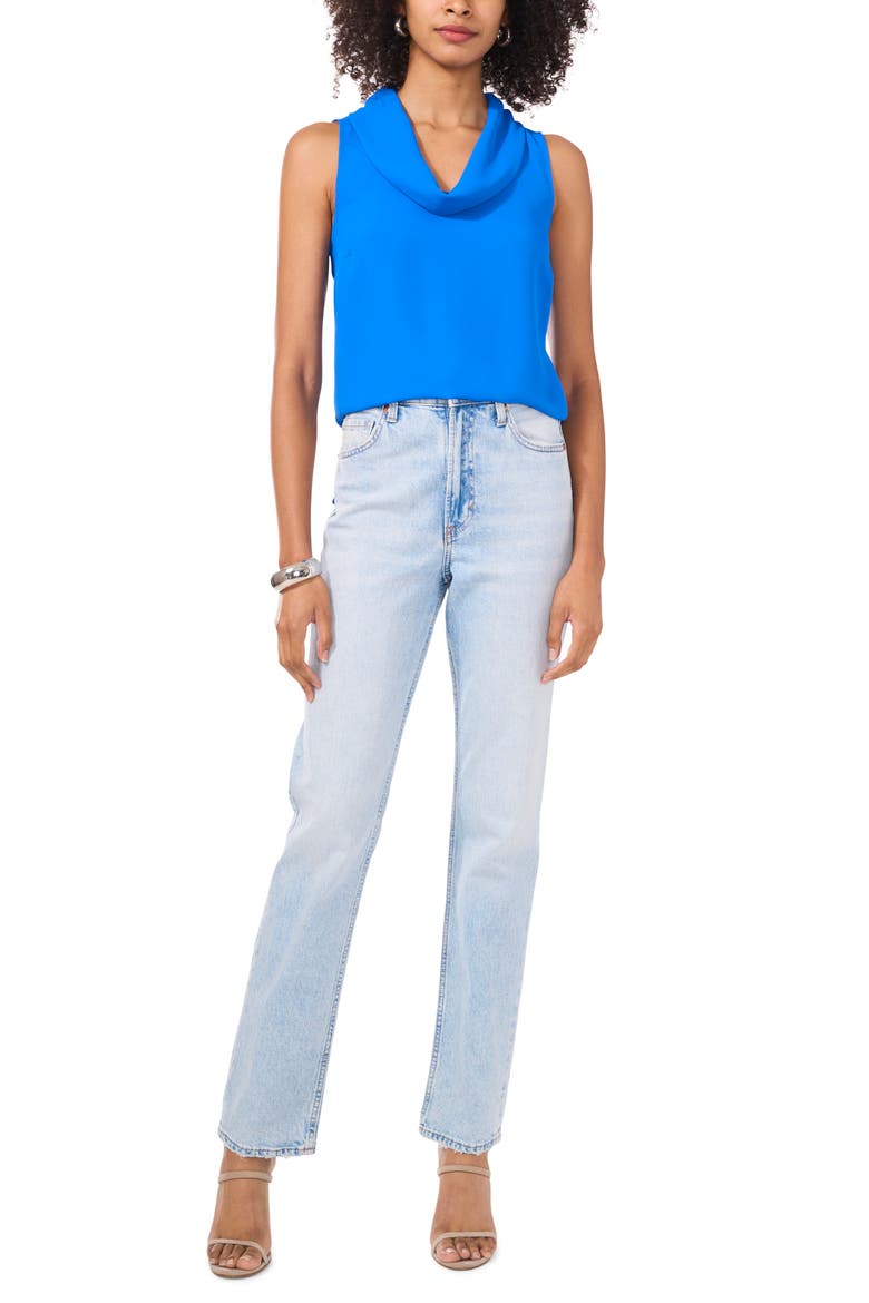 Cowl Neck Sleeveless Blouse, Alternate, color, ROYAL AZURE