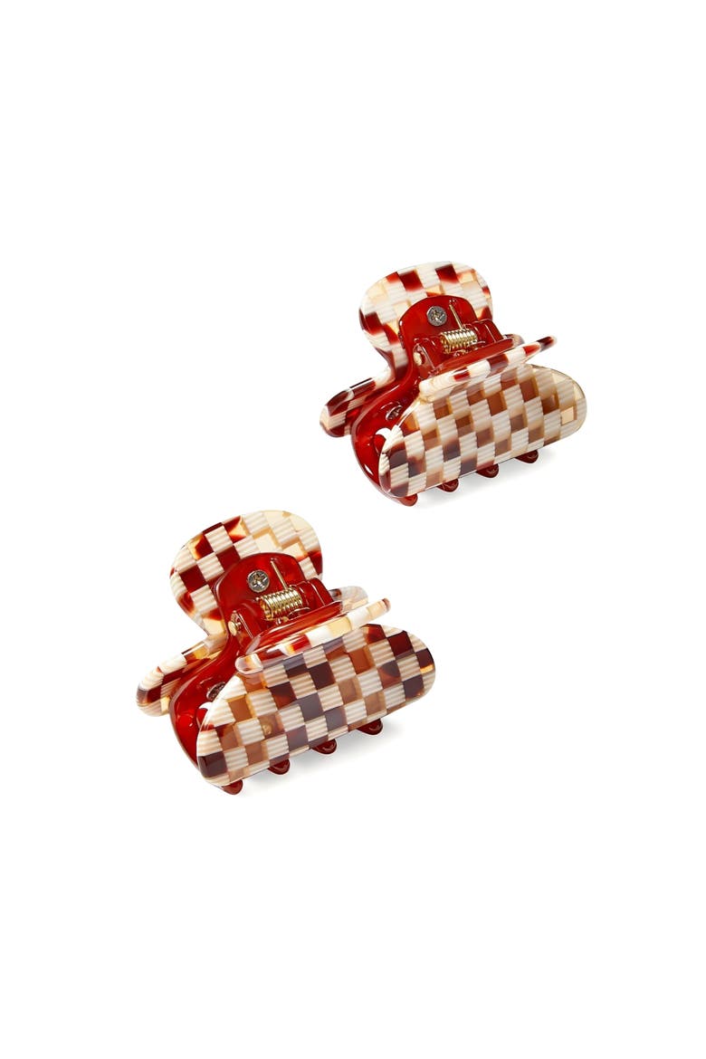 Twin Heirloom Claws, Alternate, color, Tortoise Checker