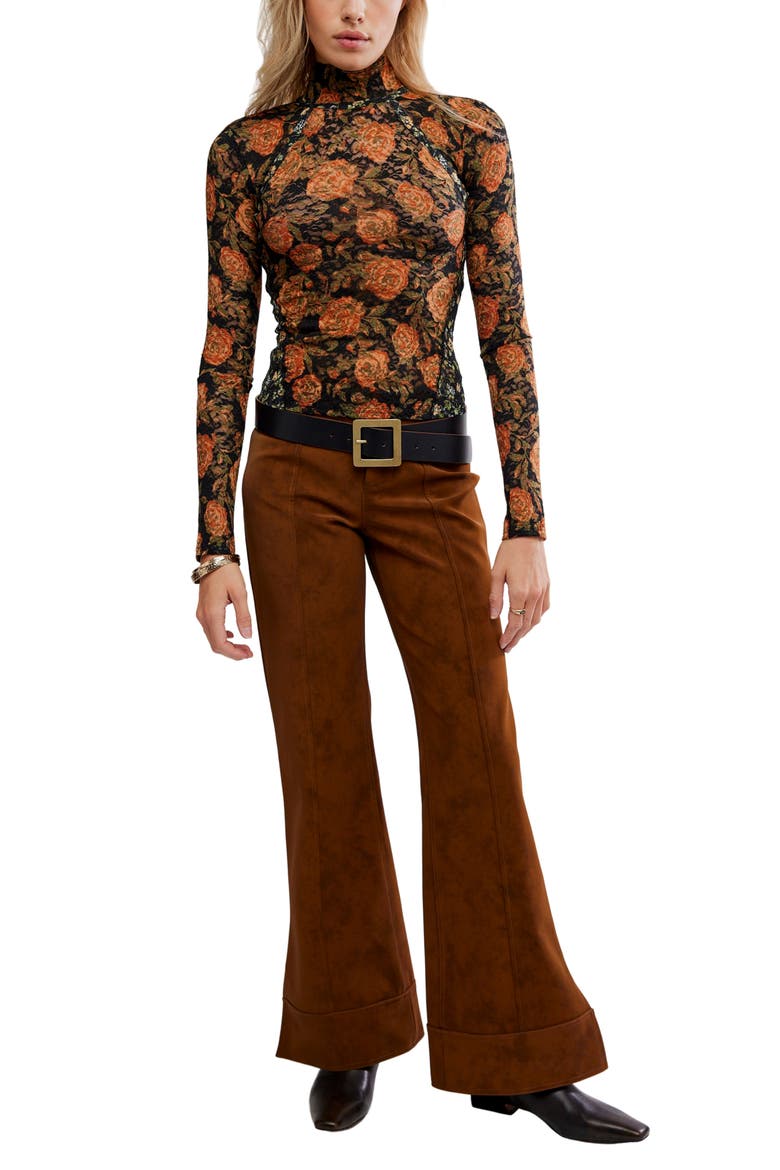Lyric Floral Lace Top, Alternate, color, BLACK COMBO