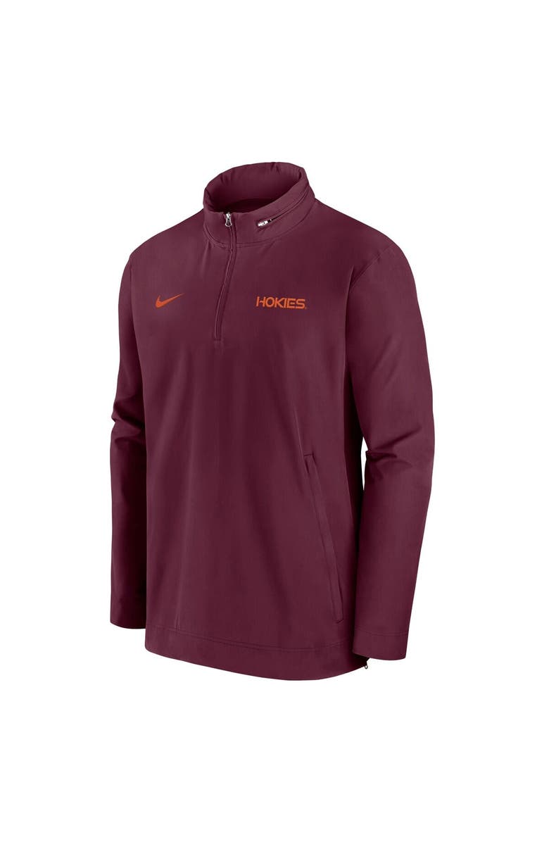 Nike Men's Nike Maroon Virginia Tech Hokies 2024 Sideline Coach Quarter-Zip Hoodie Jacket, Main, color, Maroon