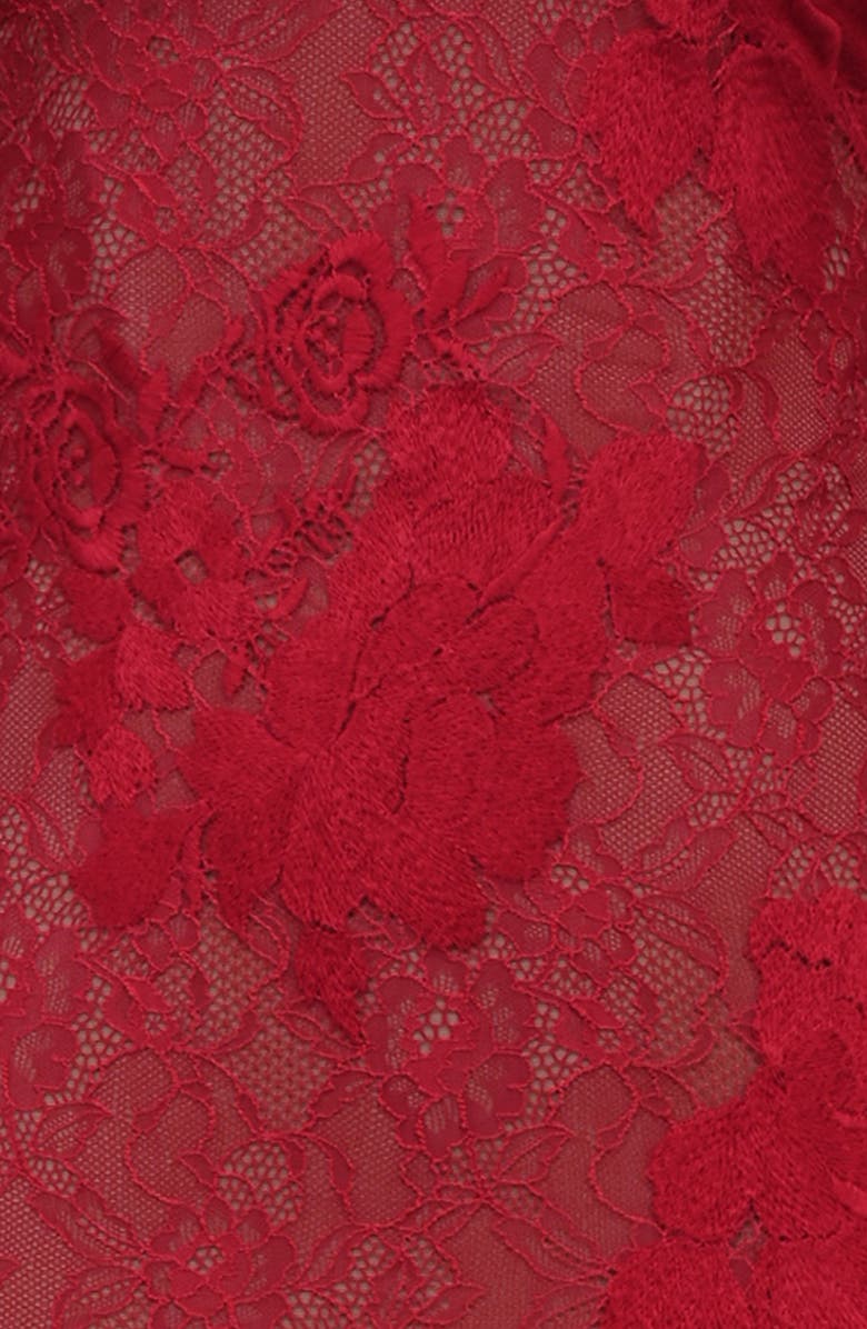 HOUSE OF CB Lucienne Lace Corset Strapless Gown & Bolero, Alternate, color, Red