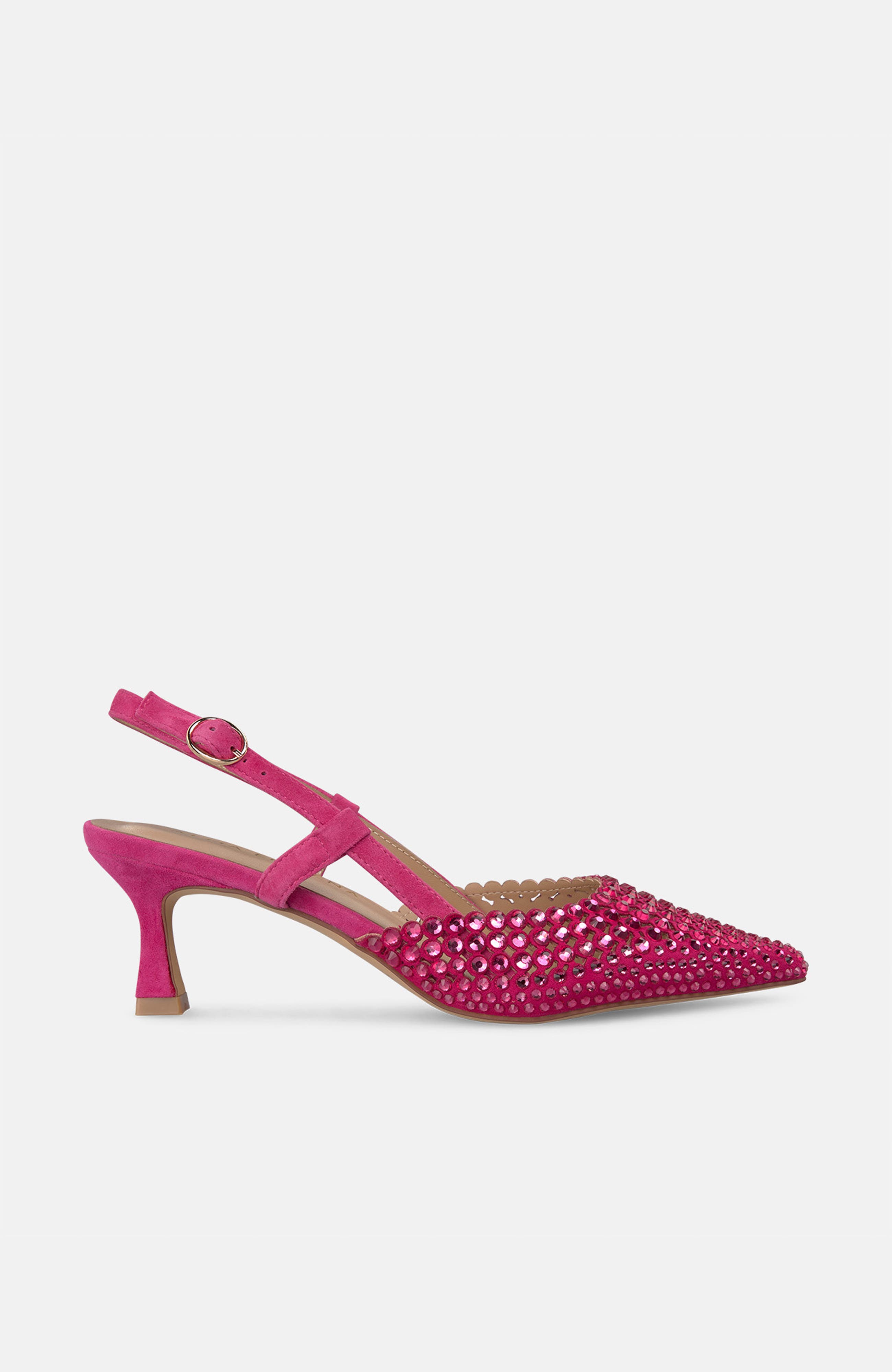 Heeled With Rhinestones, Main, color, Pink