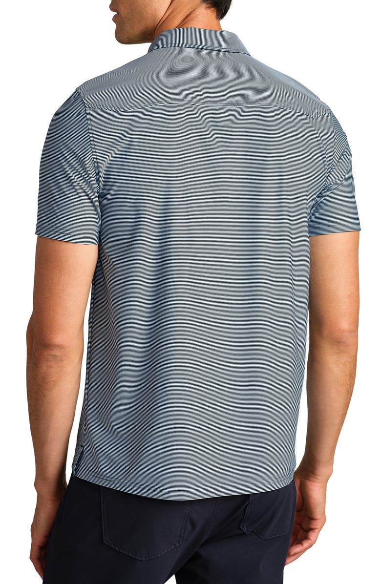 Rhone Commuter Stripe Polo, Alternate, color, Navy/ Light Blue Stripe