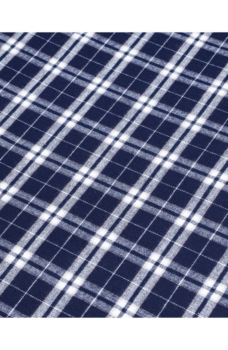 Petite Plume Oxford Tartan Cotton Flannel Pillowcases, Alternate, color, Navy
