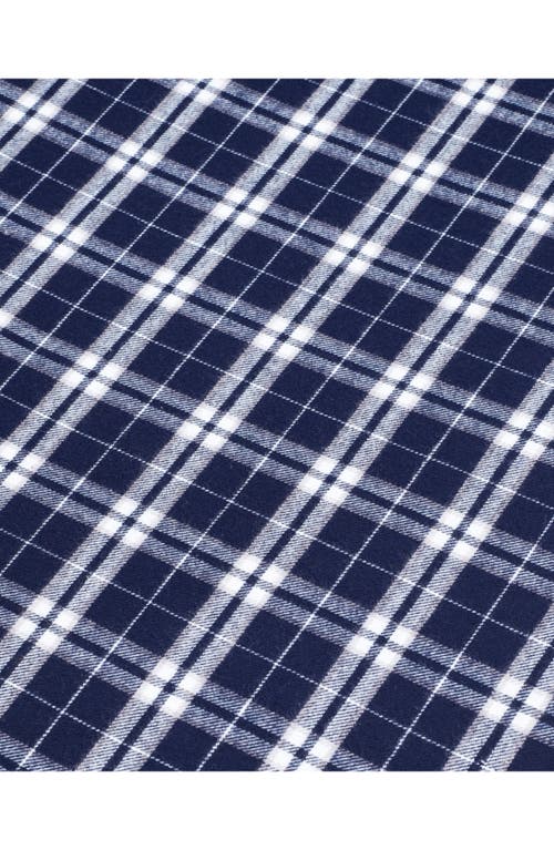 Petite Plume Oxford Tartan Cotton Flannel Sheet Set In Blue