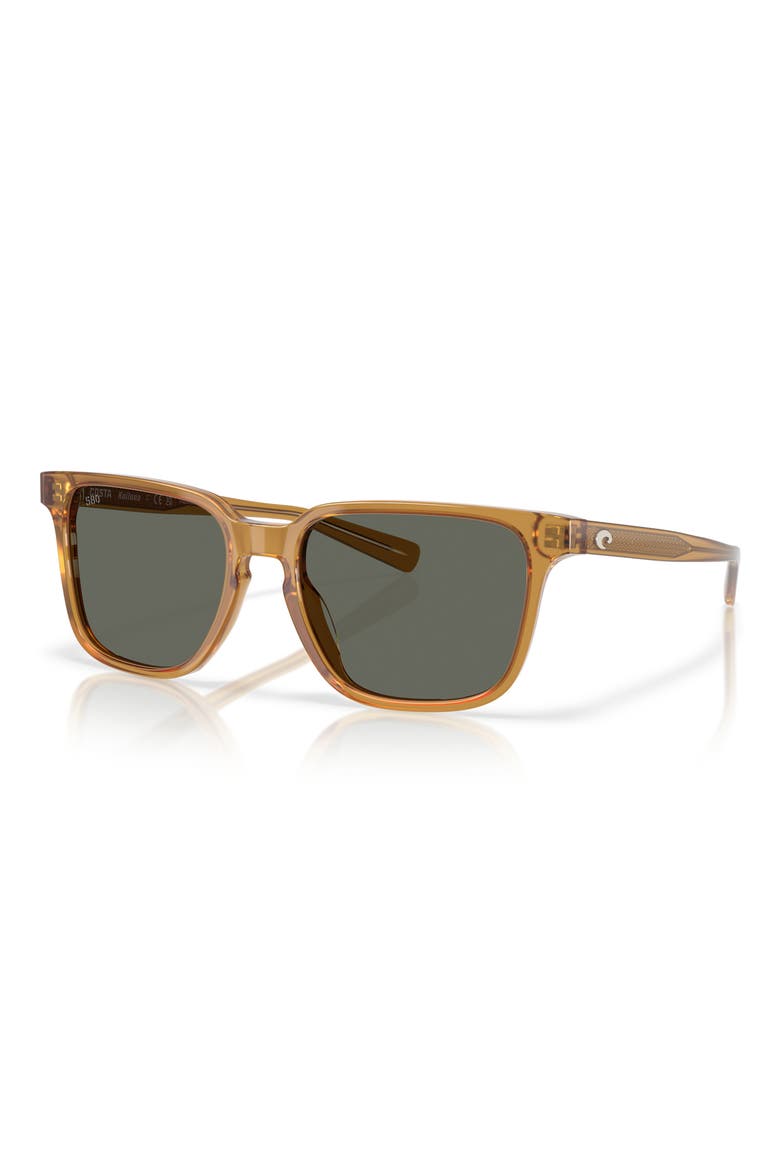 Kailano 53mm Polarized Square Sunglasses, Alternate, color, SUN RAY / GRAY 580G