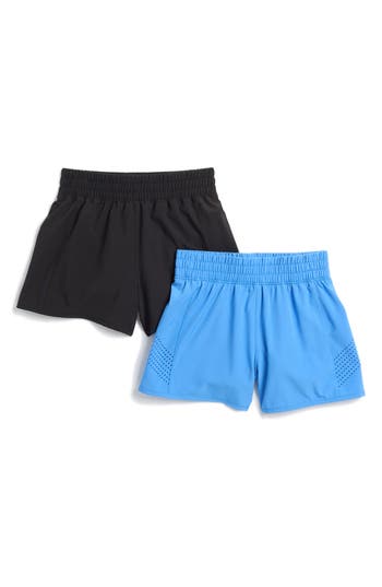 90 Degree By Reflex Kids' Pack Of 2 Running Shorts In Marina/black