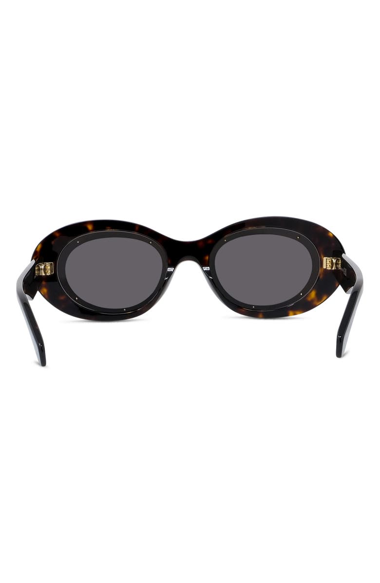 Loewe Anagram 54mm Oval Sunglasses, Alternate, color, Dark Havana / Smoke