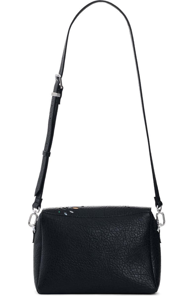 Desigual Butterfly Cutout Faux Leather Shoulder Bag, Alternate, color, Black