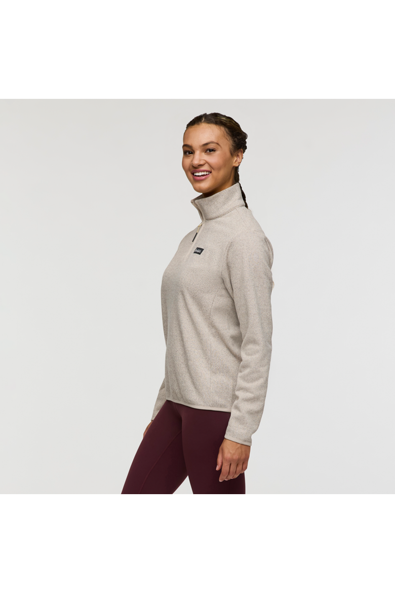 Envo Fleece Quarter-Zip Pullover - Women's, Alternate, color, Heather Cream