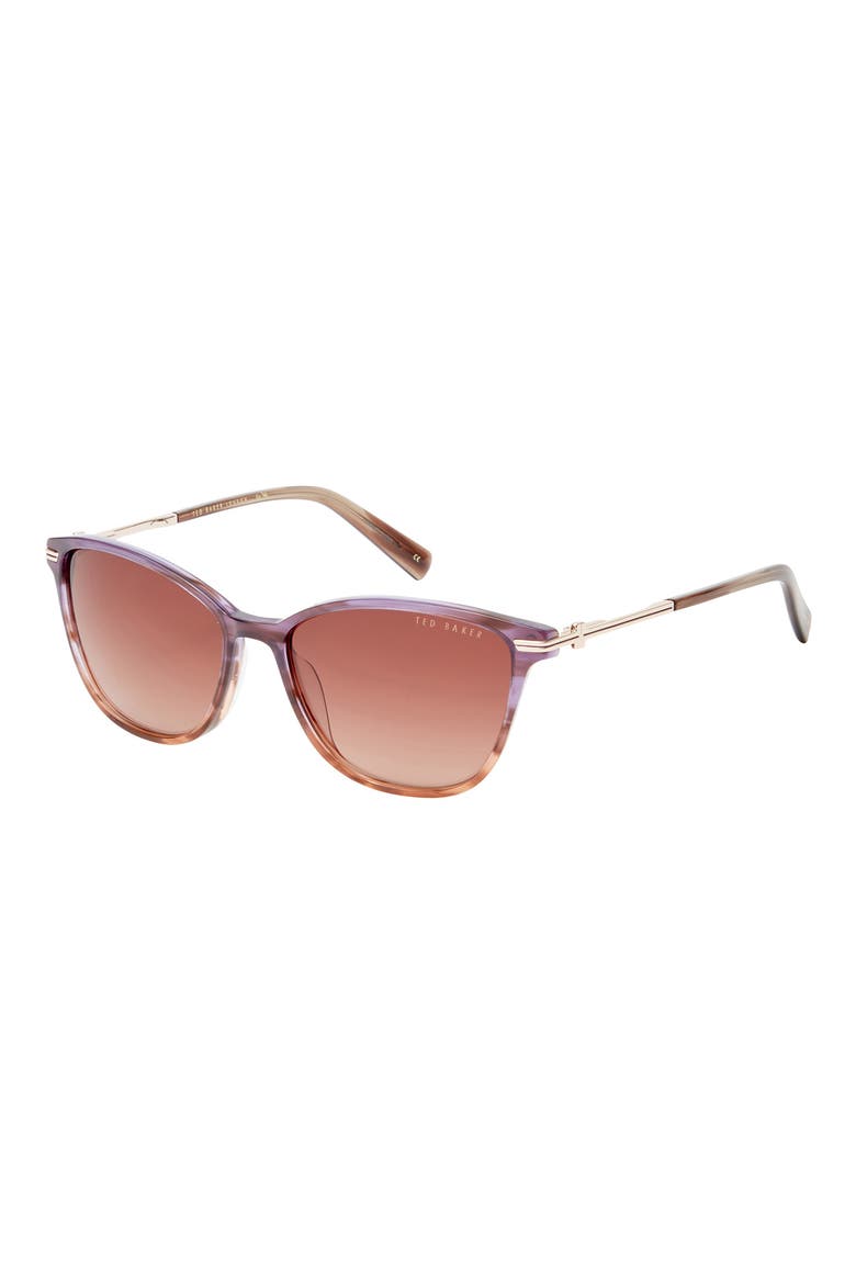 57mm Cat Eye Sunglasses, Alternate, color, PURPLE