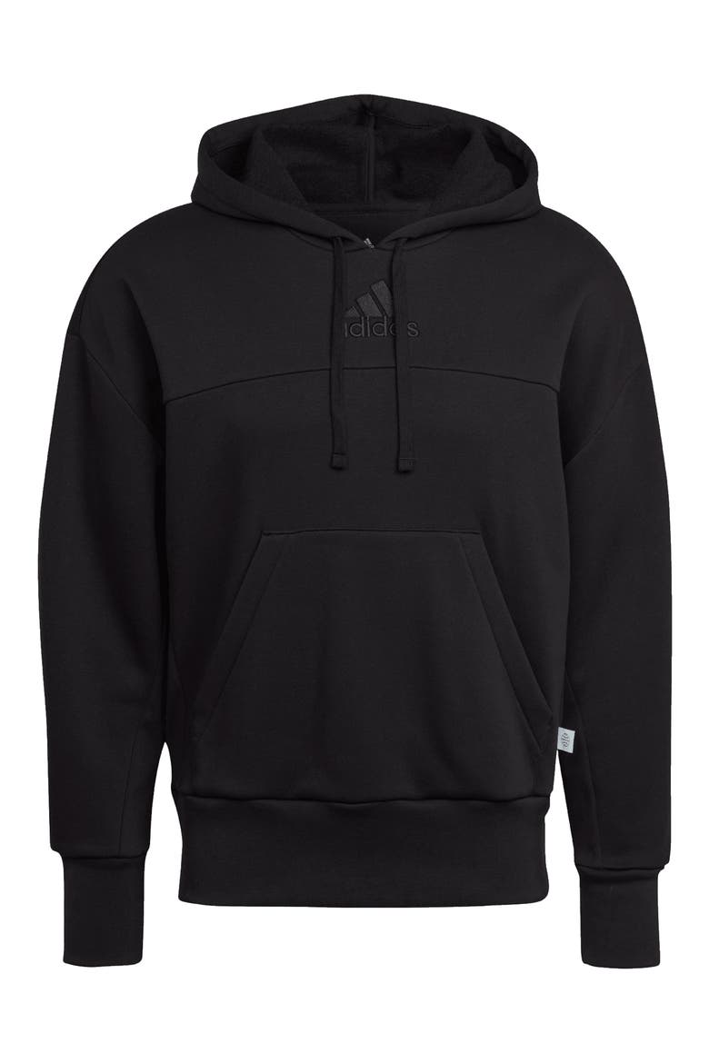 Studio Lounge Fleece Hoodie, Alternate, color, BLACK