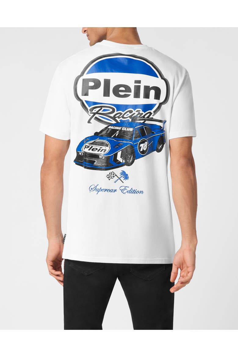 Jersey T-Shirt Round Neck Ss Cars Racing Men, Alternate, color, white