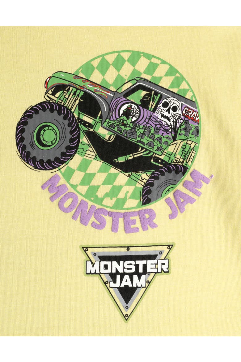 Grave Digger Boys' 2-Piece T-Shirt and Shorts Set, Alternate, color, Grave Digger Yellow