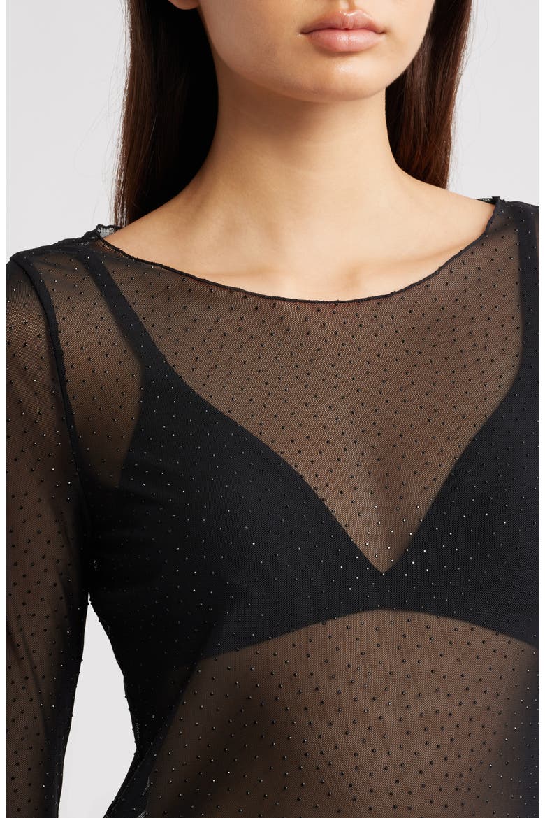 Ihnoviola Sparkle Mesh Shirt, Alternate, color, BLACK