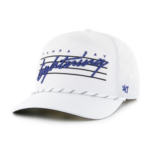 Men's '47  White Tampa Bay Lightning Downburst Hitch Adjustable Hat