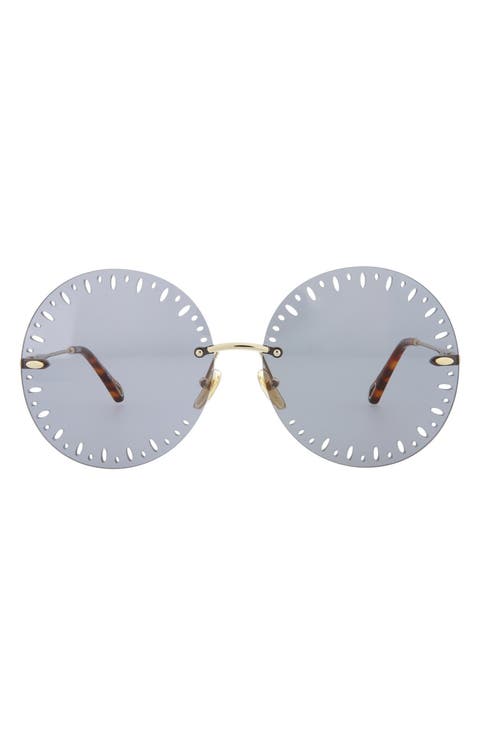 Novelty 63mm Oversize Round Sunglasses