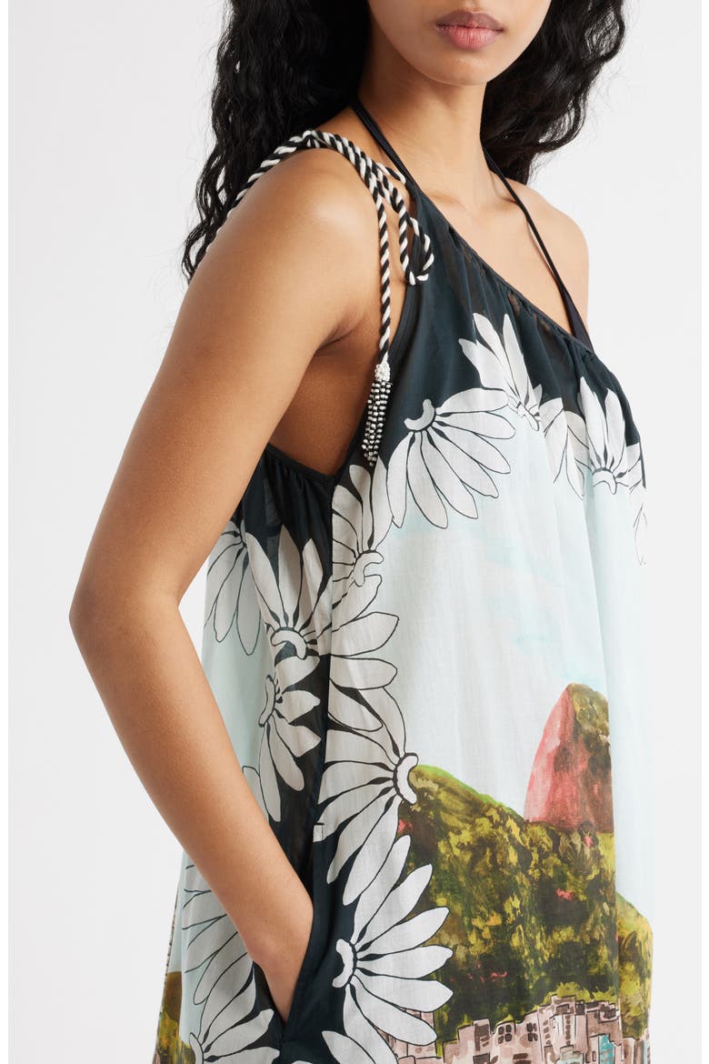 Copacabana Beach One Shoulder Maxi Dress, Alternate, color, COPACABANA BEACH MUL