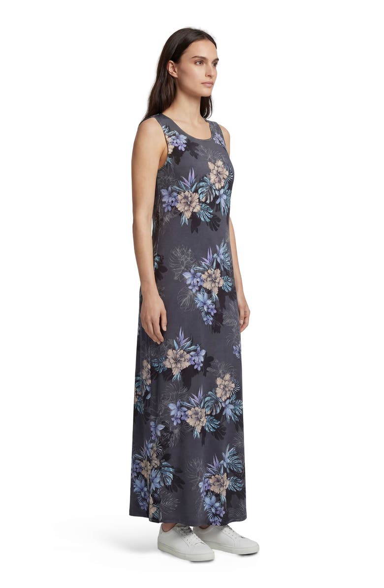 Lords of Harlech Exotic Floral Womens Sleeveless Midi Dress, Alternate, color, Exotic Floral Black