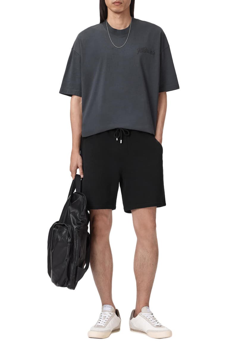 Asher Sweat Shorts, Alternate, color, JET BLACK