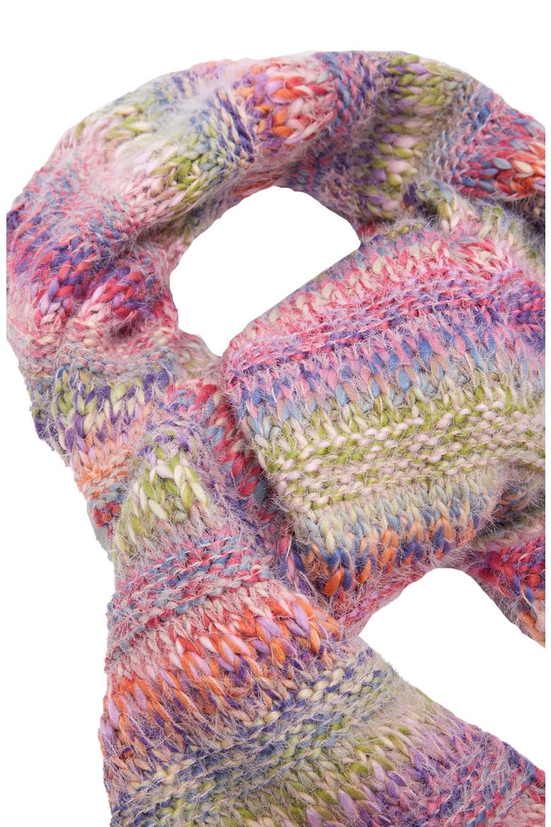 Multicolored Knit Scarf, Alternate, color, PURPLE MULTI
