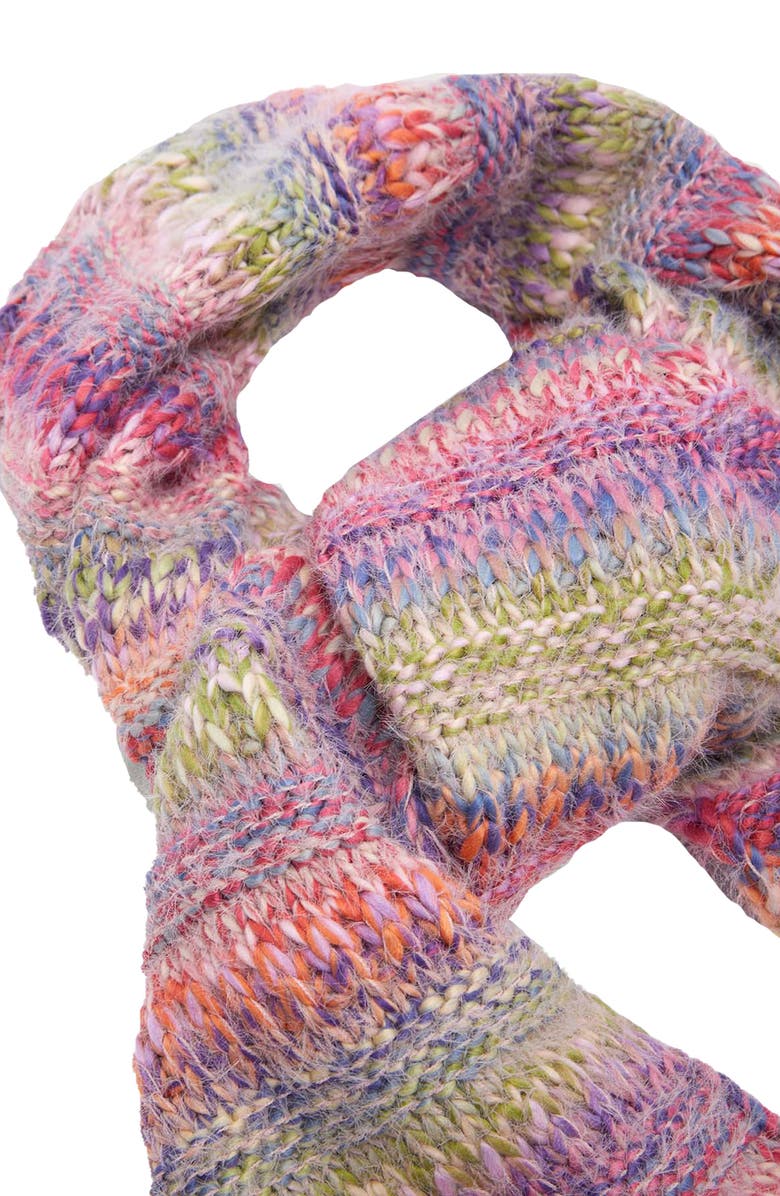 SAACHI Multicolored Knit Scarf, Alternate, color, Purple Multi