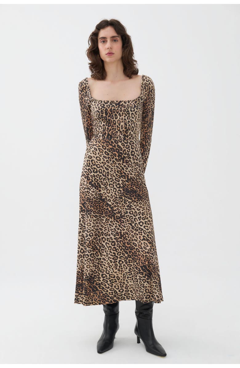 Nocturne Square Neck Midi Dress, Main, color, 