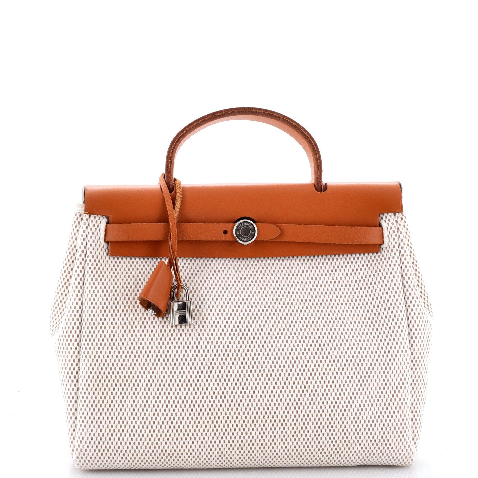 Herbag Toile and Leather PM, Main, color, White