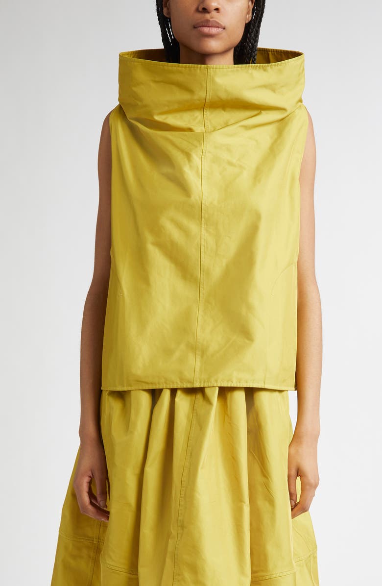 MELITTA BAUMEISTER Funnel Neck Taffeta Top, Main, color, 