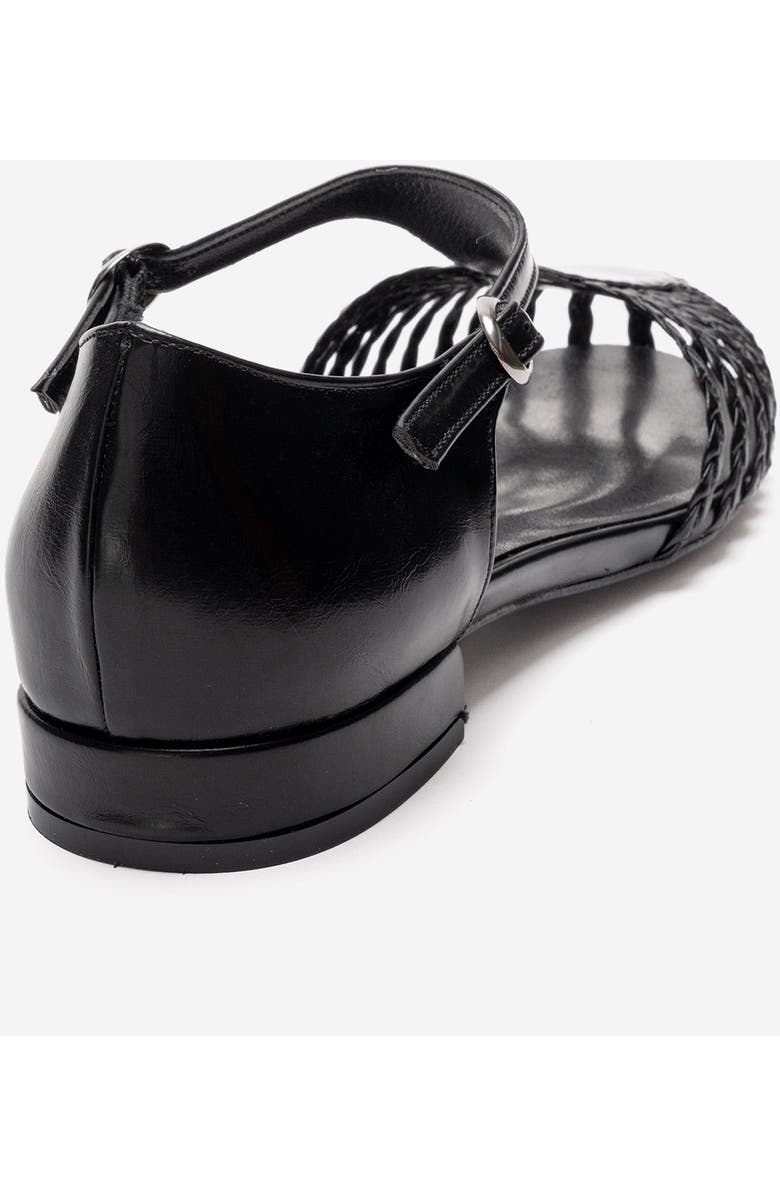 Prologue Shoes Onos Woven T Strap Sandal, Alternate, color, Black