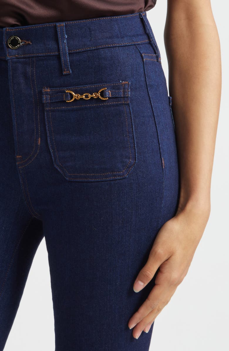 Veronica Beard Beverly Flare Jeans, Alternate, color, Indigo Rinse