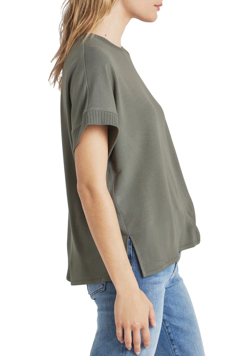 Splendid Supersoft Short Sleeve Sweatshirt, Alternate, color, Soft Vob