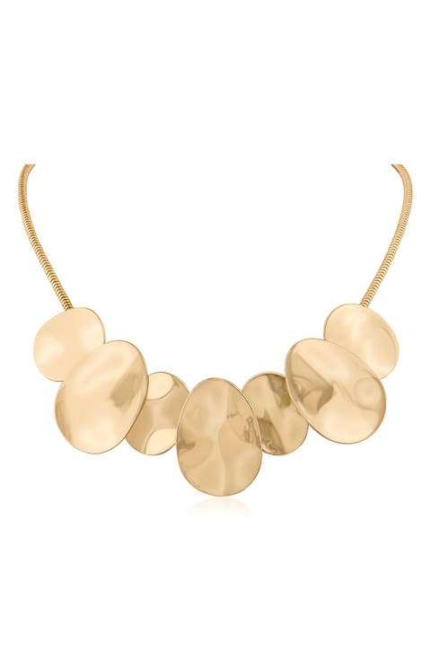 Overlapping Oval Snake Chain Necklace