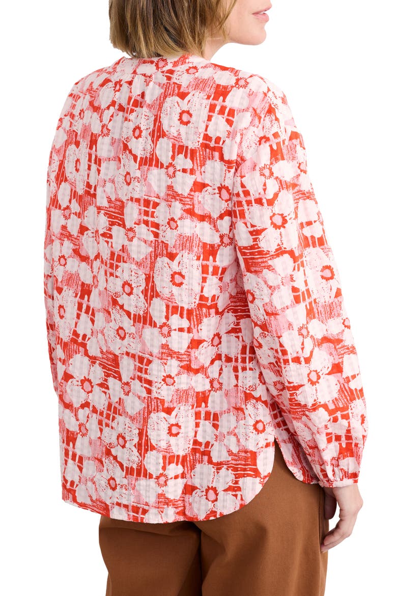 Radiance Floral Organic Cotton Button-Up Shirt, Alternate, color, PATCHWORK BLOOM CHALK
