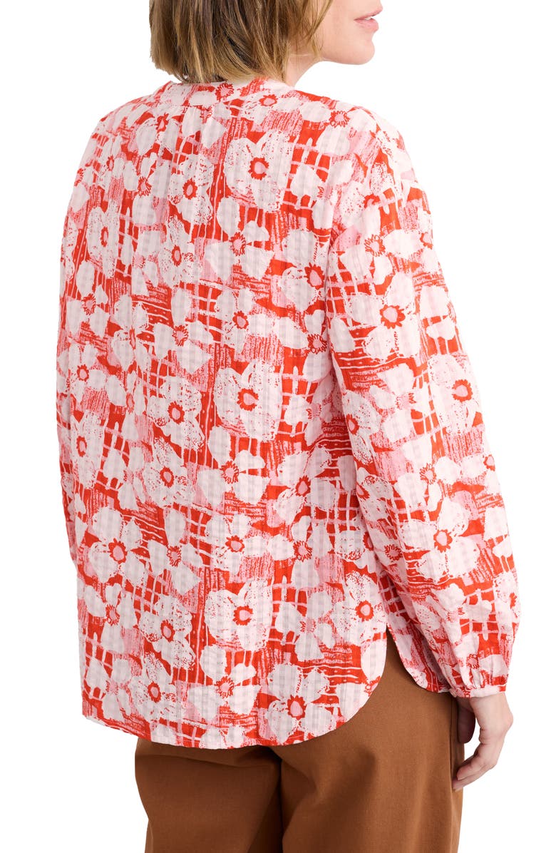Seasalt Cornwall Radiance Floral Organic Cotton Button-Up Shirt, Alternate, color, Patchwork Bloom Chalk